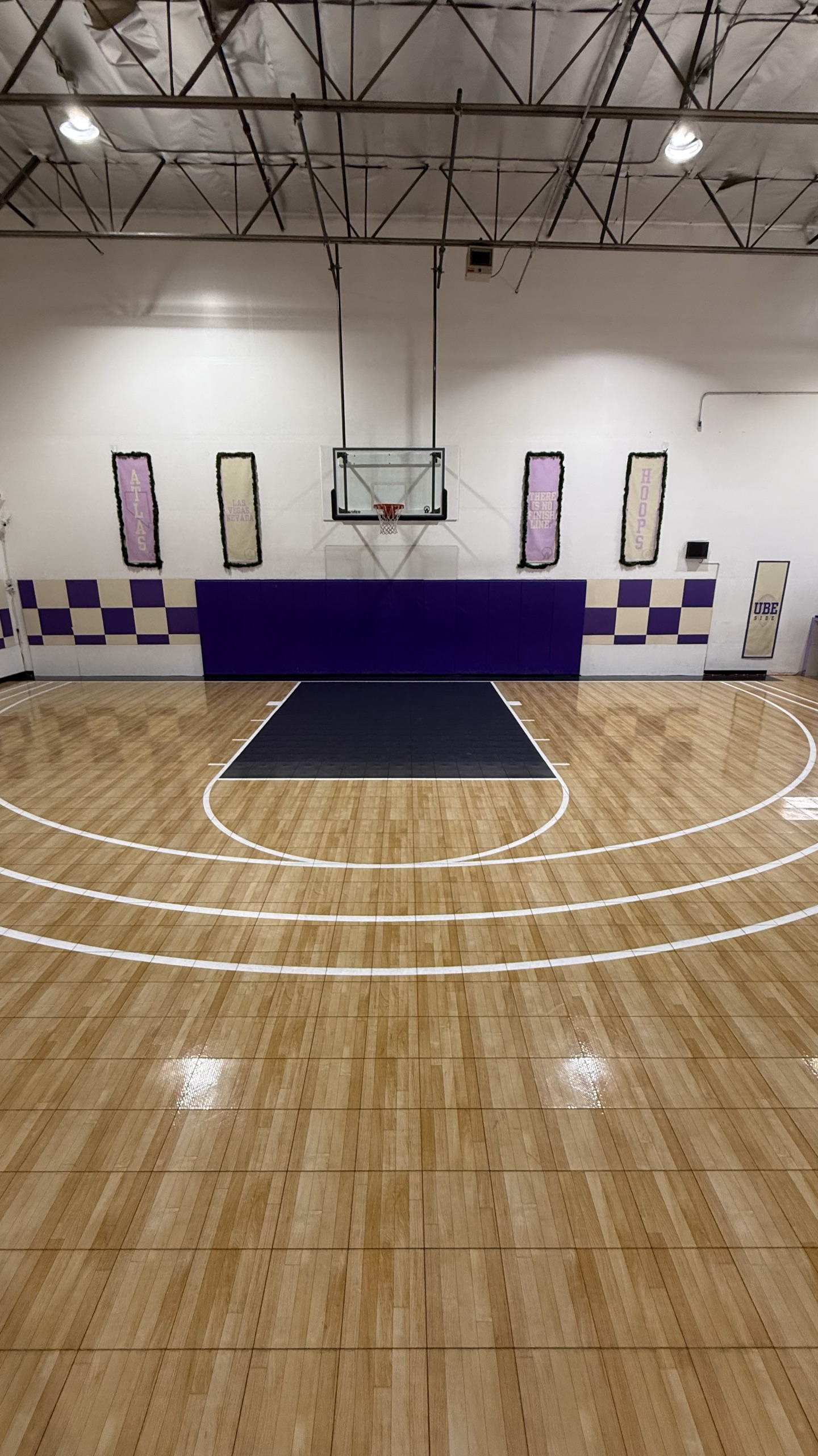 players running on ube side half court